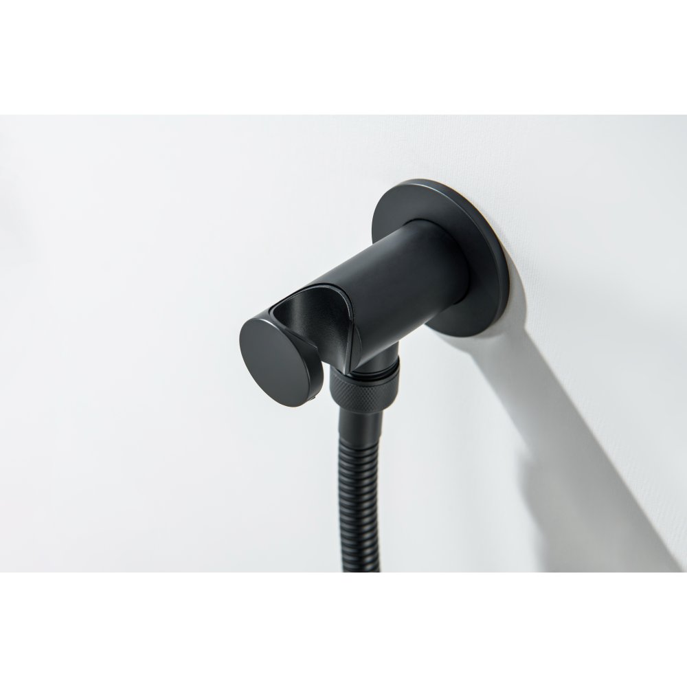 Набор с гигиеническим душем Aquanet Классик со смесителем матовый черный AQ1519MB