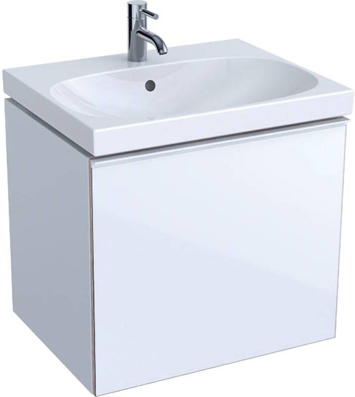 Тумба под раковину Geberit Acanto 595х535х476 мм белое стекло 500.609.01.2