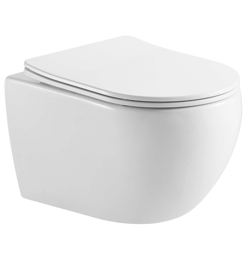 Унитаз подвесной безободковый Aquanet Europa Tornado 531x360x344 мм с сиденьем микролифт AQ1190T-00