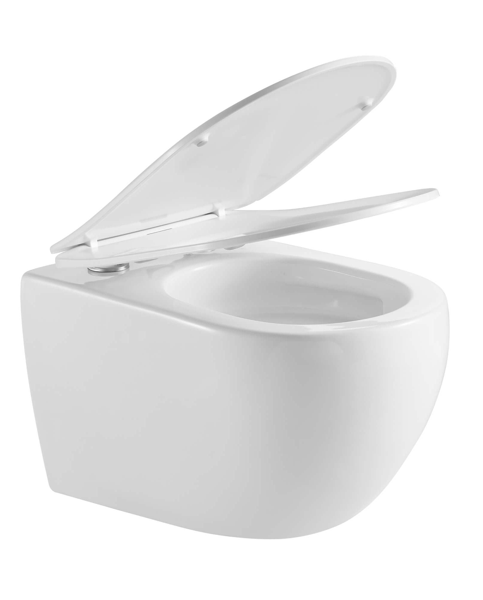 Унитаз подвесной безободковый Aquanet Europa Tornado 531x360x344 мм с сиденьем микролифт AQ1190T-00