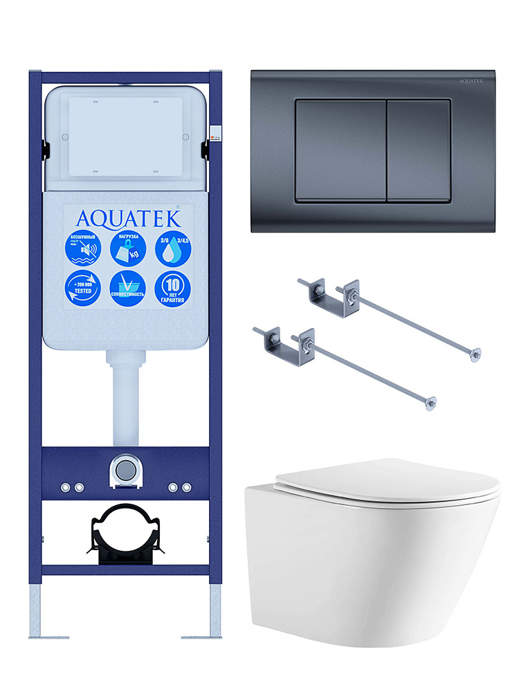Комплект инсталляция с унитазом Aquatek Либерти (INS-0000017, KKI-0000001, KDI-0000033, AQ1999T-00) ЛИБЕРТИ-033 KKI-1