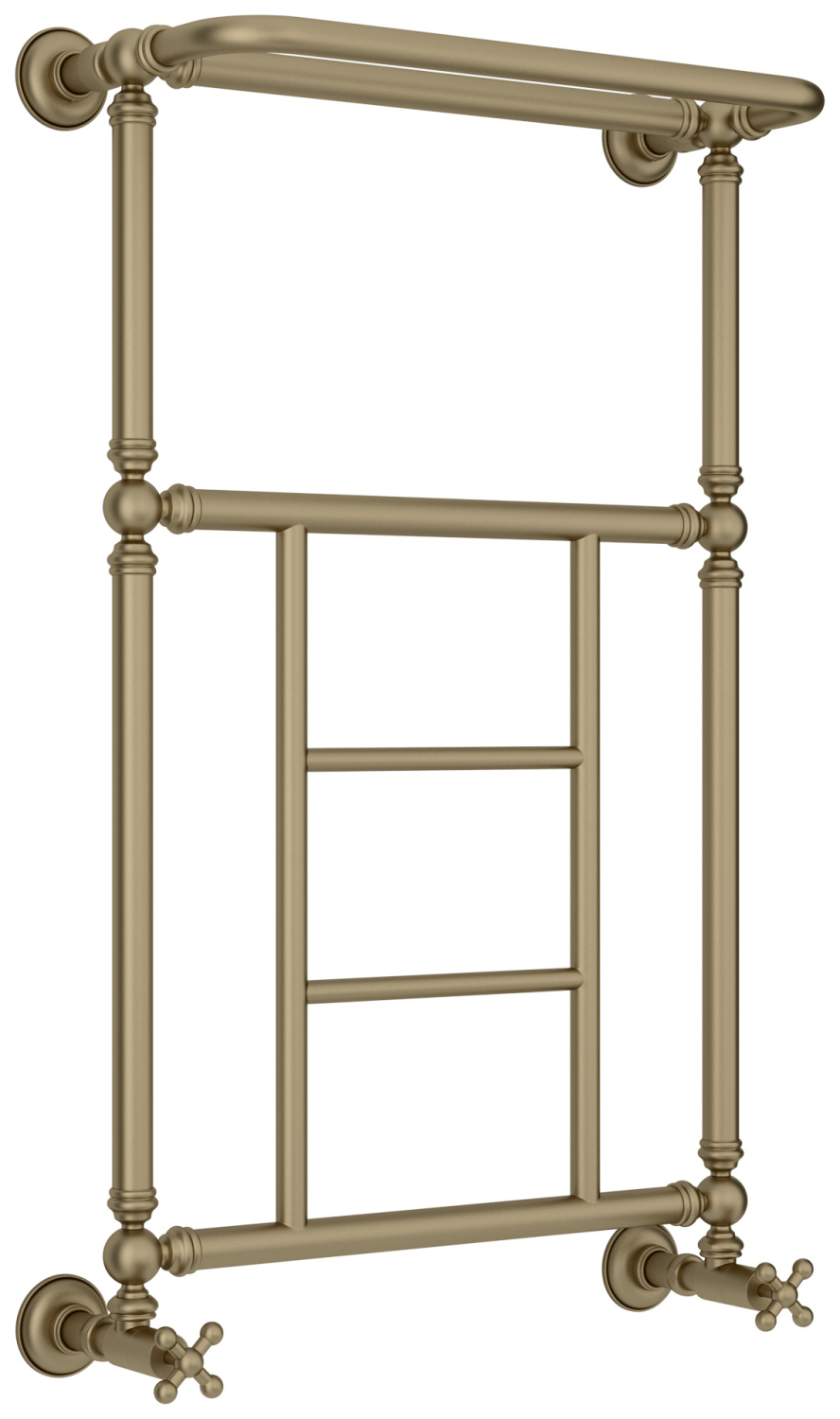 Полотенцесушитель водяной с полкой Сунержа Ренессанс 572x933 мм золотой шёлк матовый 32-0282-8650