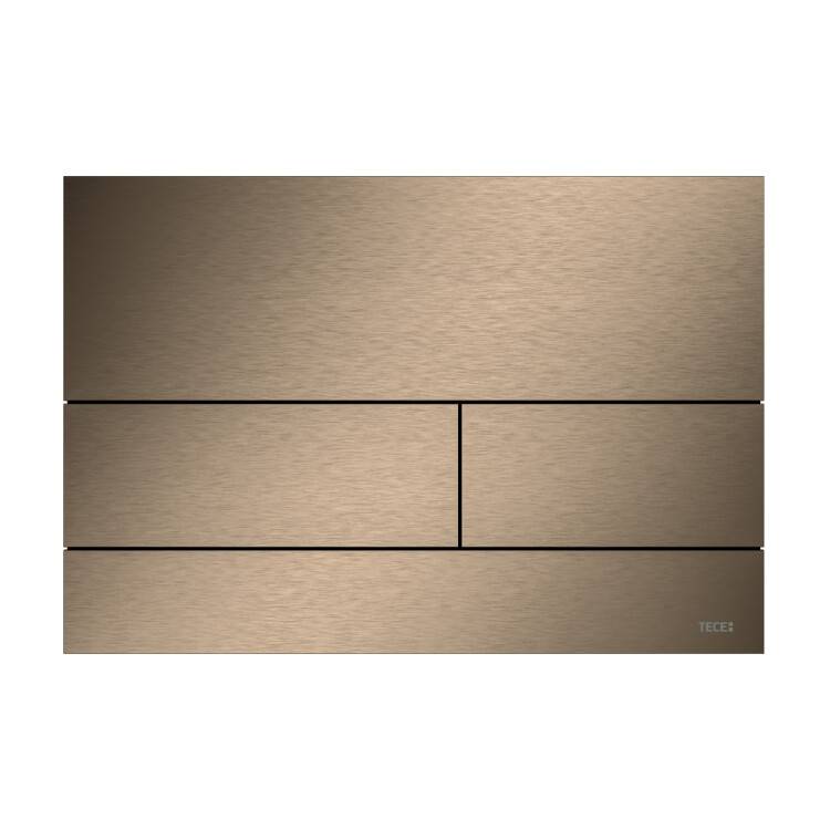 Панель смыва для унитаза TECE TECEsquare II металлическая PVD Brushed Red Gold 9240848