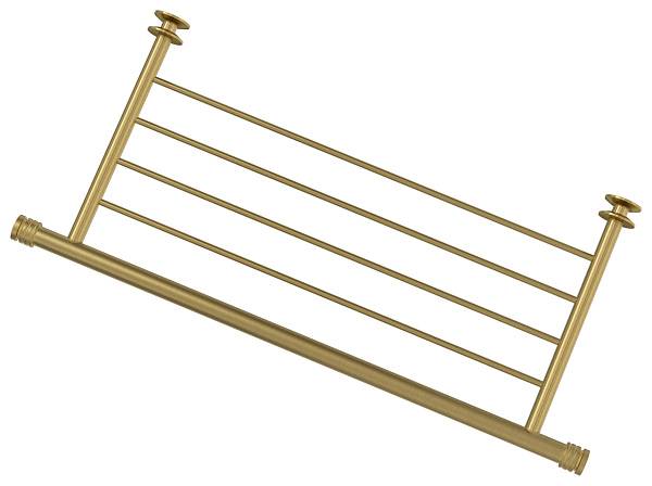 Полка для полотенцесушителя Сунержа прямая 4 перекладины 538x240 мм состаренная латунь 051-2012-4470