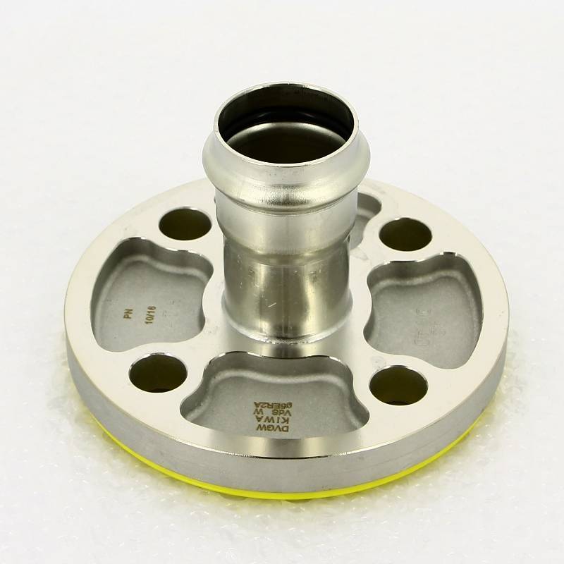 Переход фланец-пресс Viega Sanpress Inox DN40 42 мм нержавеющая сталь 593346