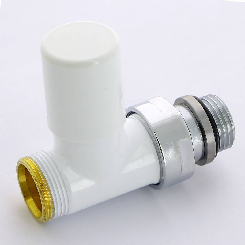 Вентиль радиаторный ручной Carlo Poletti Compact 1/2 х M24 прямой белый V150511E