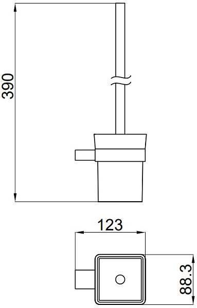 Ершик для унитаза Allen Brau Infinity белый/черный 6.21008-31