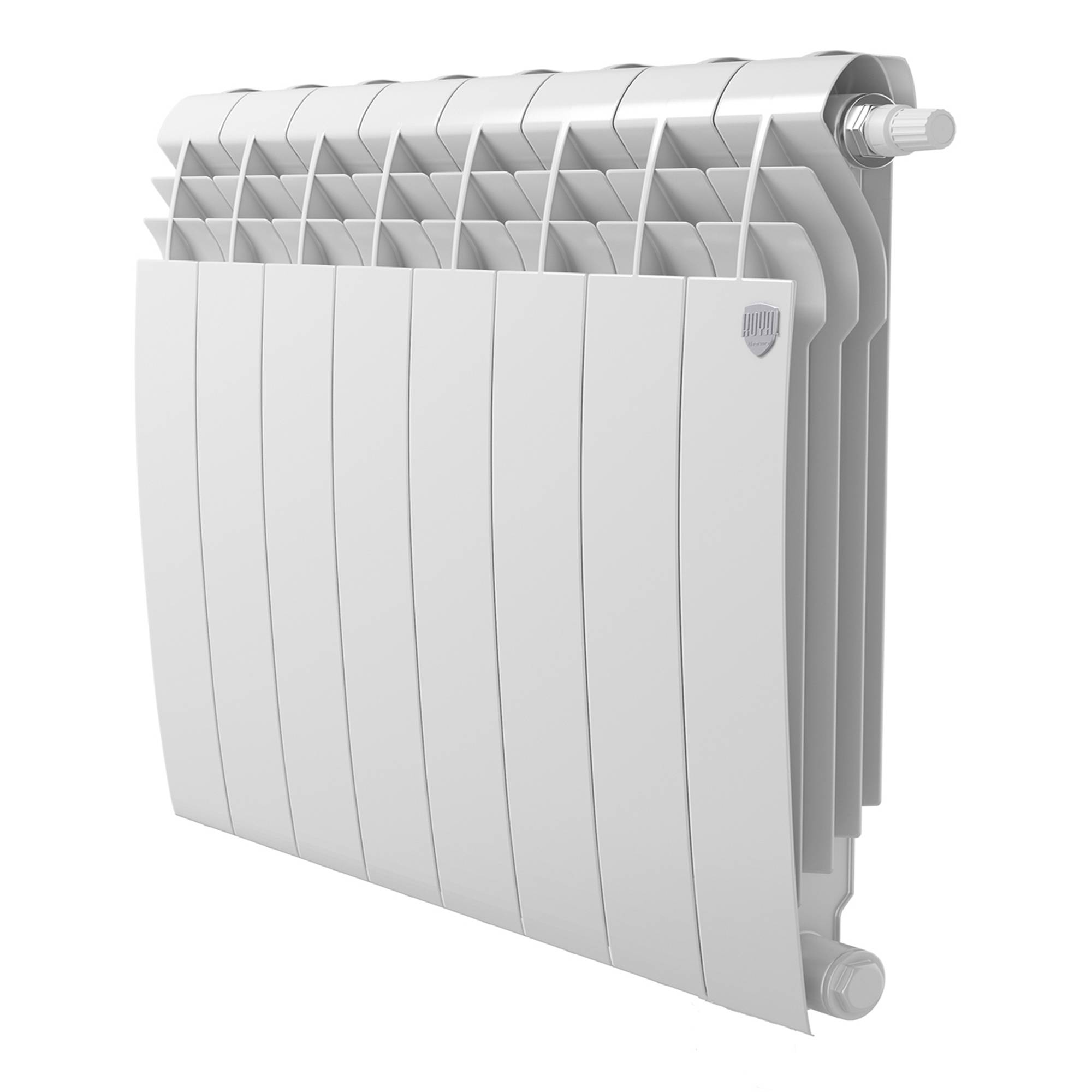 Биметаллический радиатор Royal Thermo BiLiner 500 Bianco Traffico VDR 8 секций нижнее подключение 1309730