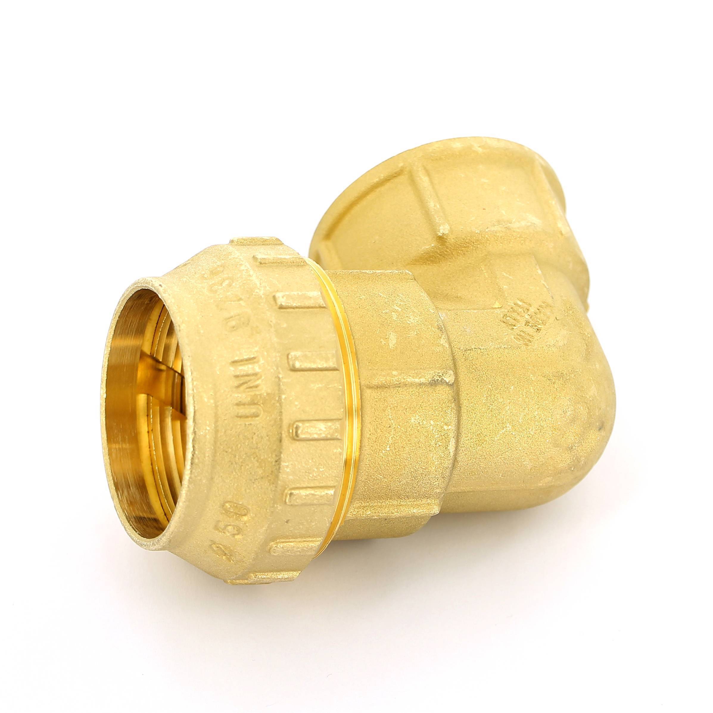 Угольник обжимной Tiemme 3465CR 50х1 1/2 внутренняя резьба латунный 3400051