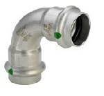 Отвод из нержавеющей стали Viega Sanpress Inox 90 градусов 28 мм ВВ 435660