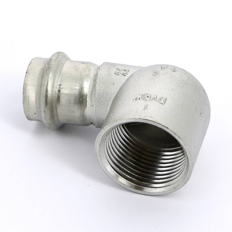 Угольник переходной Viega Sanpress Inox 90° 22х1 пресс-В компактный нержавеющая сталь 437039