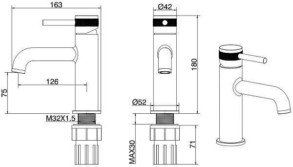 Смеситель для раковины Allen Brau Priority никель 5.31001-BN