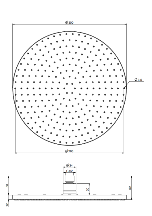 Верхний душ Fima Carlo Frattini Showerhead 300 мм круглый цвет бронза янтарная F22242ZL