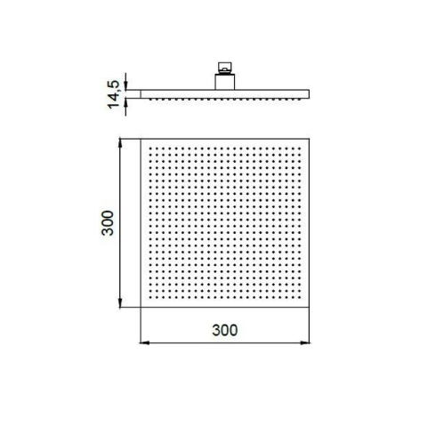 Верхний душ Almar Velvet 300x300 мм квадратный, матовая медь PVD E044278CO