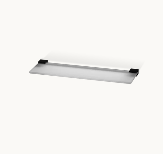 Полка стеклянная Decor Walther Corner GLA40 400x120x18 мм черный матовый 0560960