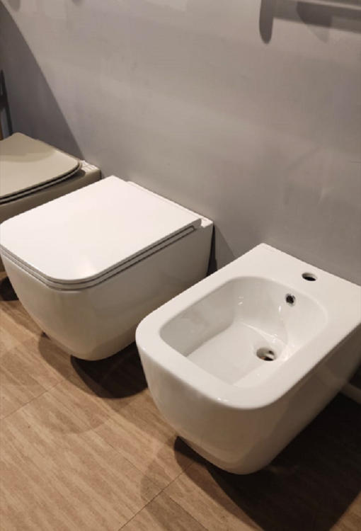 Комплект сантехники Scarabeo Teorema 2.0 унитаз с сиденьем и биде белый ScarabeoTeorema20Set