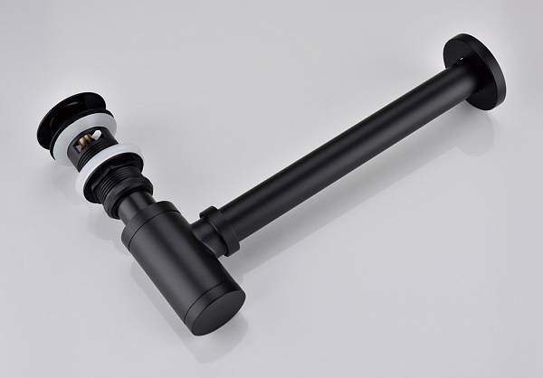 Сифон для раковины Boheme черный 609-B