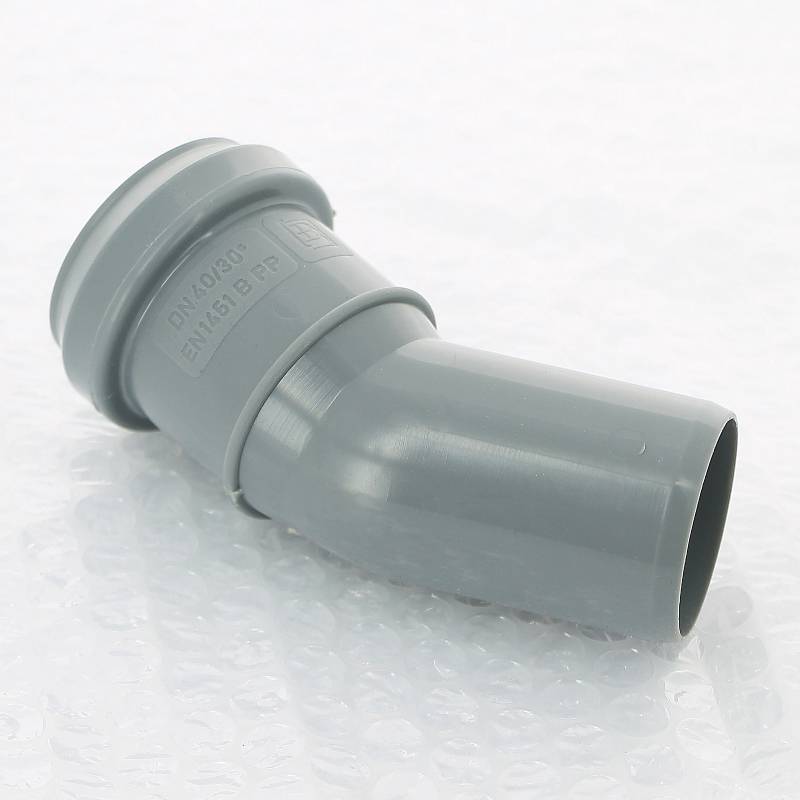 Отвод канализационный Sinikon Certus 40 мм 30° 504015CR