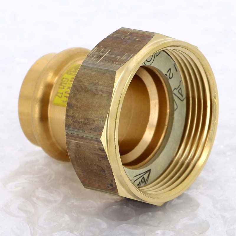 Муфта пресс с накидной гайкой Viega Profipress G 28x1 1/2 бронза 490829