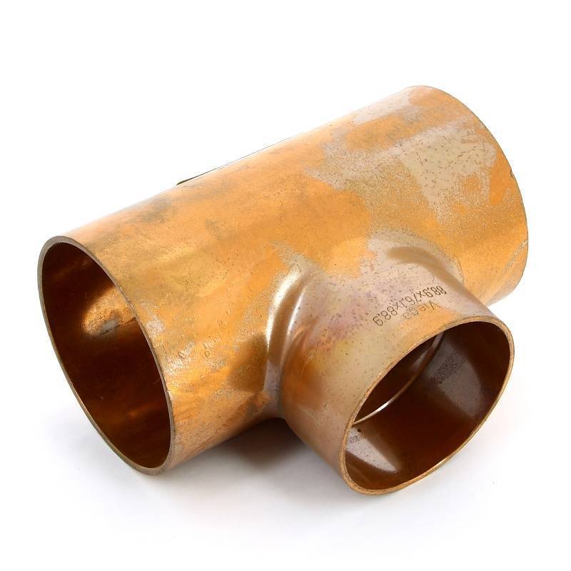 Тройник медный под пайку Viega 88.9х76.1х88.9 мм 595371