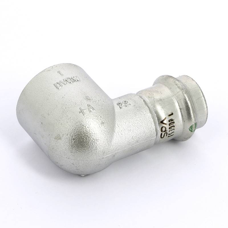 Угольник переходной Viega Sanpress Inox 90° 22х1 пресс-В компактный нержавеющая сталь 437039