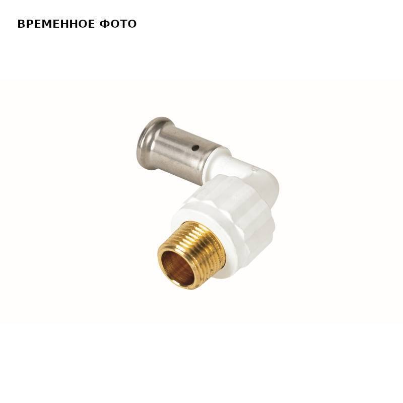 Угольник 90° Henco PVDF пресс с наружной резьбой 16x1/2 белый 5PKW-1604