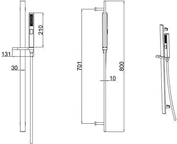 Душевой гарнитур Allen Brau Infinity хром 5.21013-00