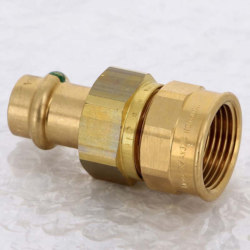 Муфта разъёмная пресс Viega Sanpress бронза 15x3/4 ВР 133160