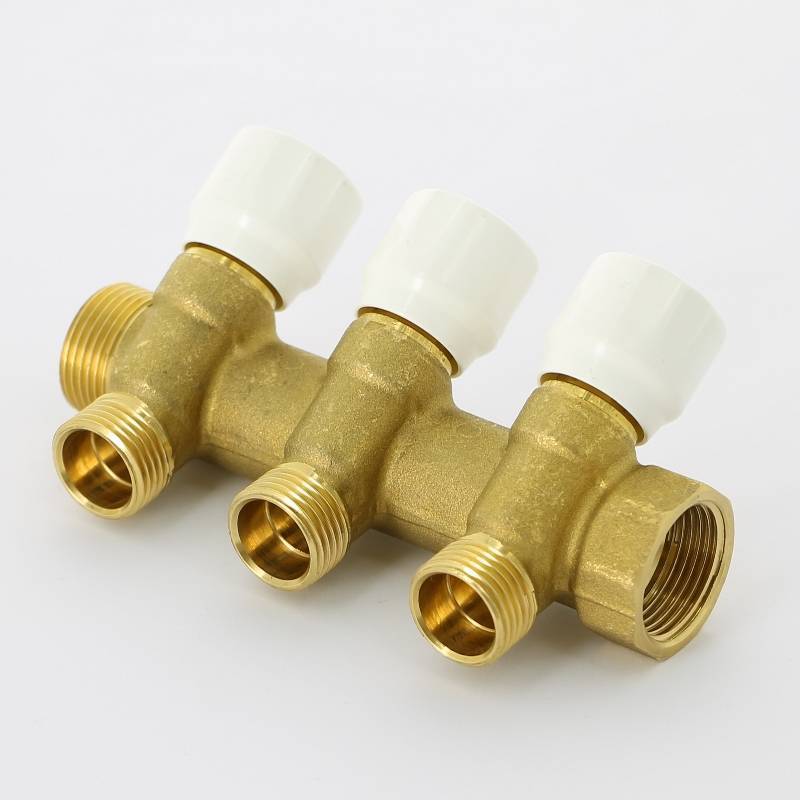 Коллектор с вентилями Uni-Fitt 3/4 3 выхода 1/2 40 мм 400G3230