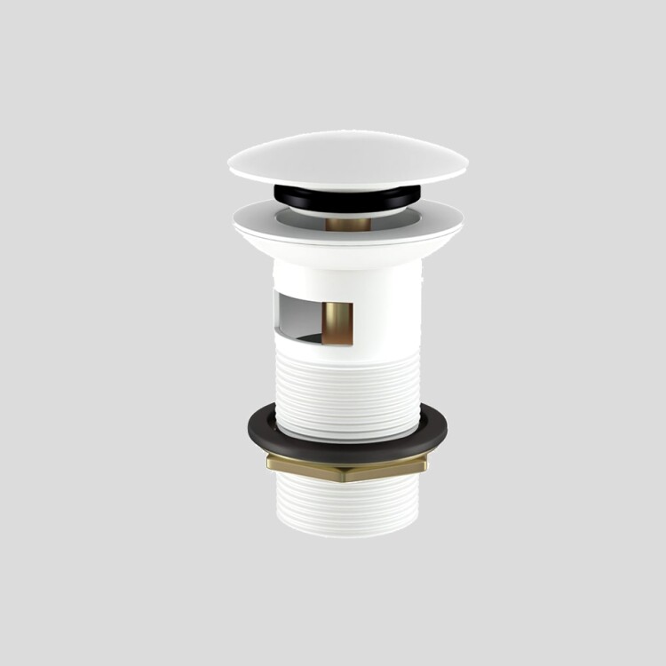 Донный клапан Jaquar для раковины с переливом 1 1/4 белый матовый ALD-WHM-729