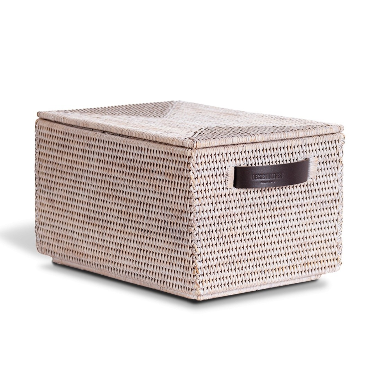 Корзина для белья с крышкой Decor Walther BASKET 395x250x210 мм ротанг светлый 0941091