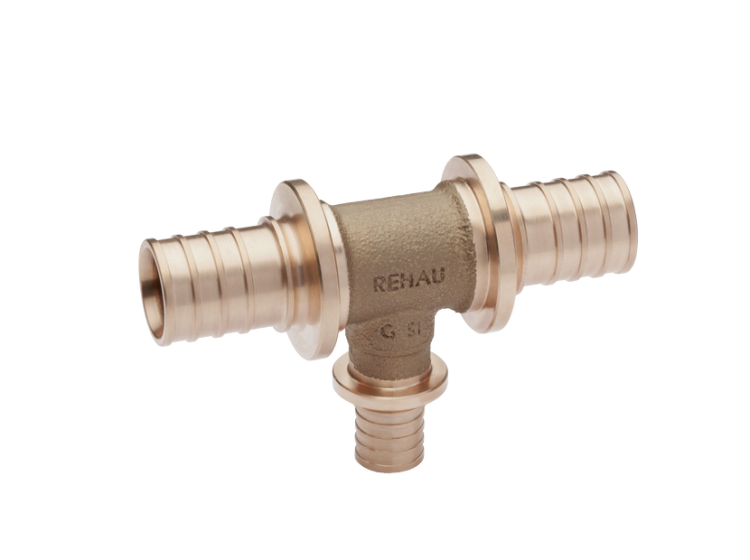 Тройник переходной REHAU RAUTITAN RX+ 50-40-50 бронза 14562851001