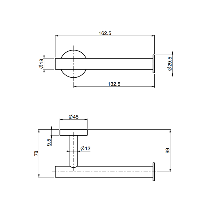 Бумагодержатель Fima Carlo Frattini Spillo Steel нержавеющая сталь F60951INOX