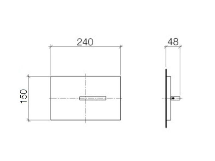 Клавиша смыва Dornbracht 240x150 мм платина сатинированная 12660979-06