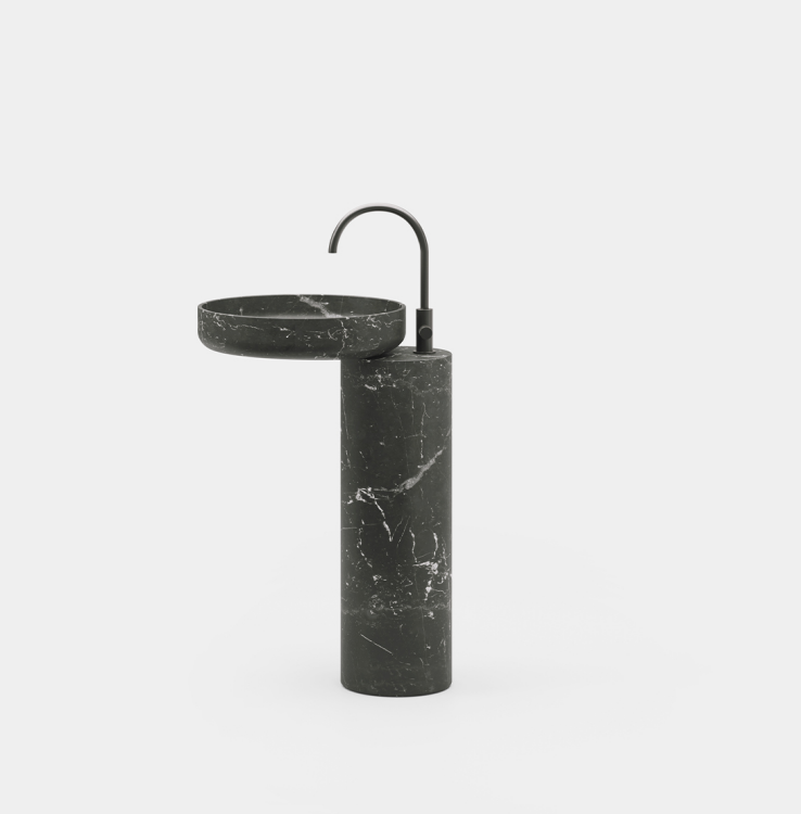 Раковина Rexa O_O напольная 500x610x900 мм Nero Marquina 03OO16101M09