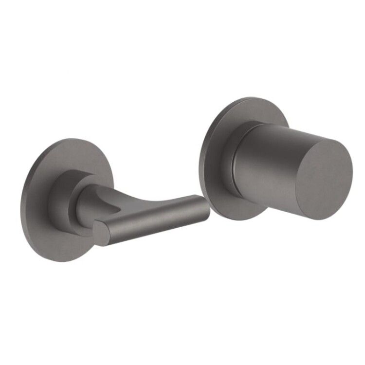 Смеситель для душа Fantini Sailing встраиваемый на 2 потока Matt Gun Metal PVD 67P5J085B