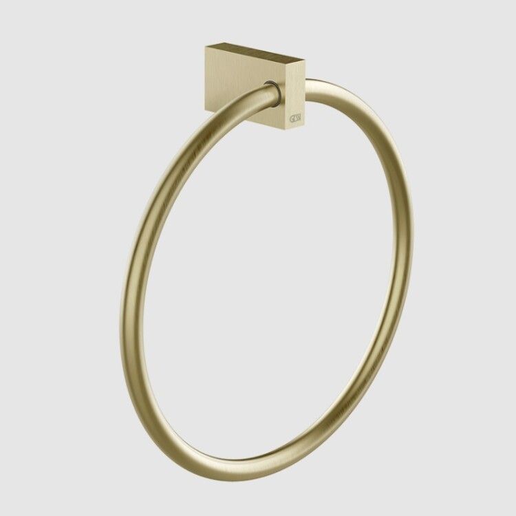 Полотенцедержатель-кольцо Gessi Rettangolo 222x60x234 мм Brushed Brass PVD 20909-727