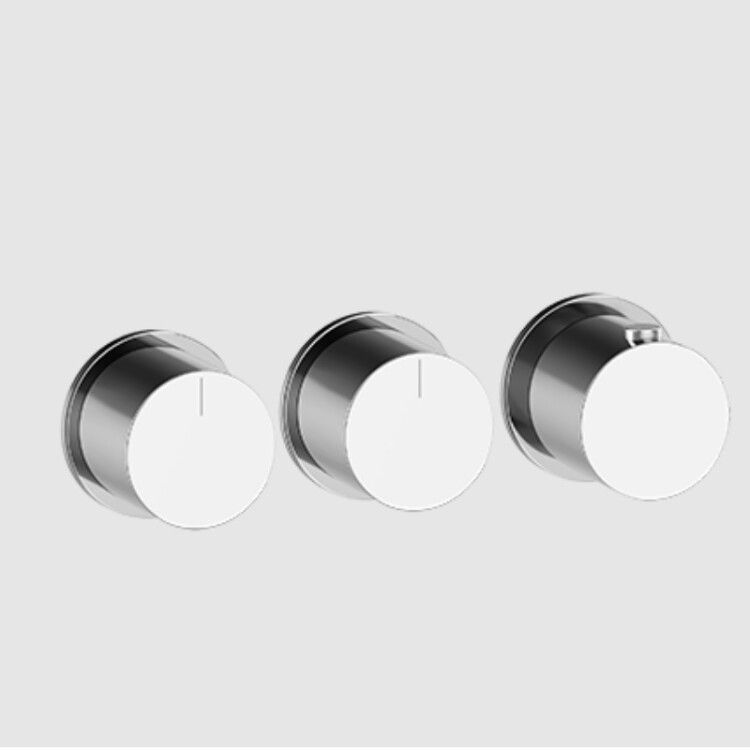 Смеситель для душа, Gessi, Anello, на 2 потребителя, настенный встраиваемый, цвет-хром