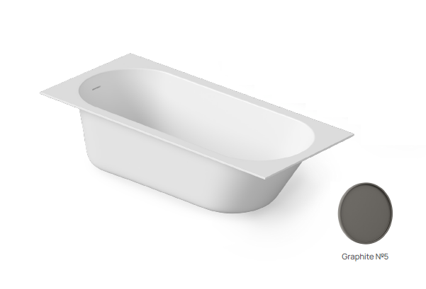 Ванна DEA Design Ease 1700x750 мм встраиваемая цвет Graphite DD867617005