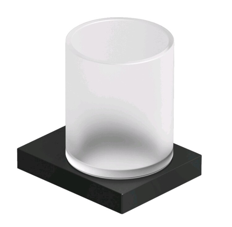 Стакан с держателем Kludi VELA C 78х96х100 мм черный матовый 3197539