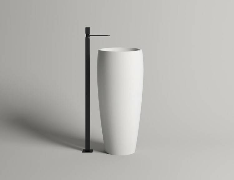 Раковина напольная Salini Armonia 470x470x900 мм белый глянцевый 130113G