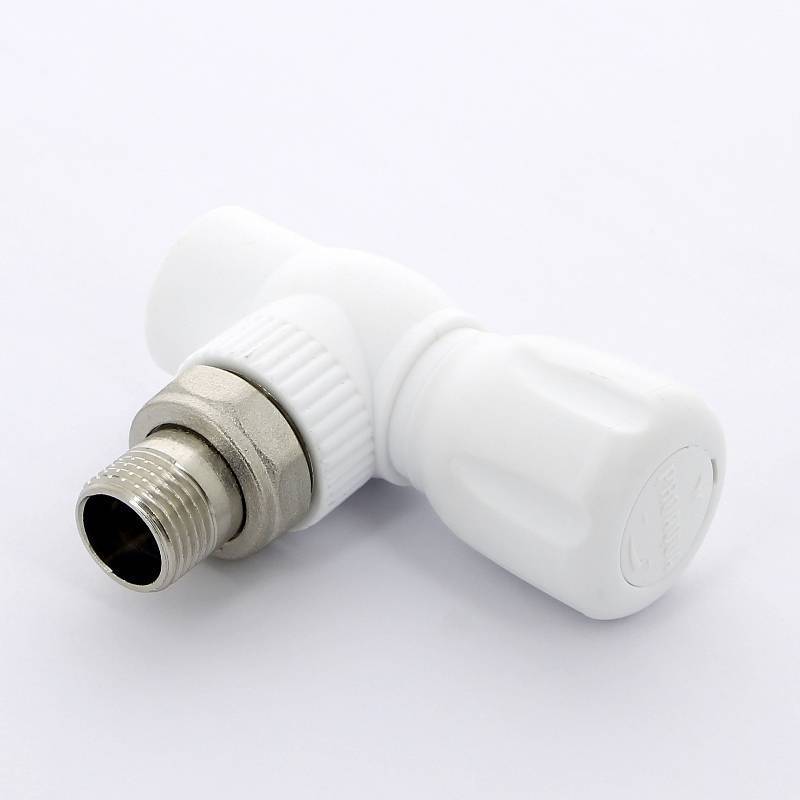 Кран радиаторный угловой Pro Aqua 20x1/2 полипропиленовый с разъемным соединением PA42108