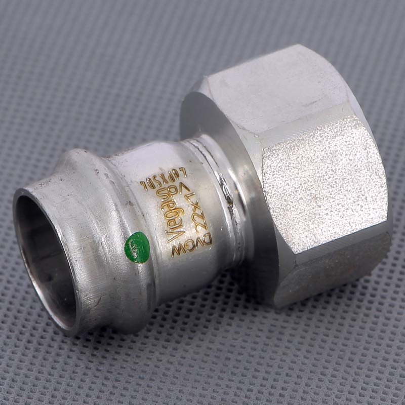 Муфта переходная пресс-В Viega Sanpress Inox нержавеющая сталь 22x1 436636