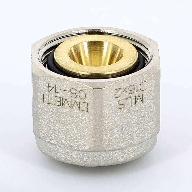 Соединитель для металлопластиковых труб обжимной Emmeti Monoblocco 16х2 мм M24x19 28100358