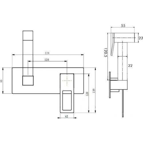Гигиенический душ со смесителем Boheme Q хром 147-CRCR