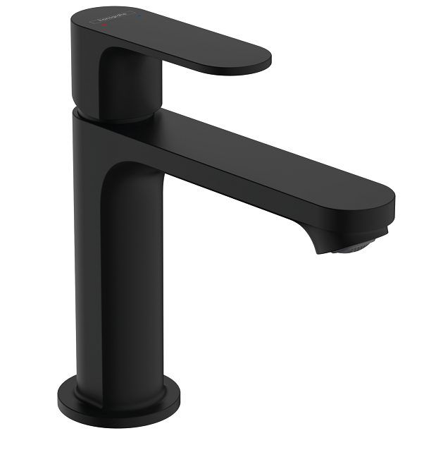 Смеситель для раковины Hansgrohe Rebris S 110 матовый черный 72517670