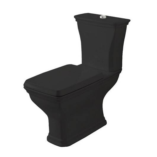 Унитаз напольный Artceram Civitas 360x730x420 мм черный глянцевый CIV004 03 00