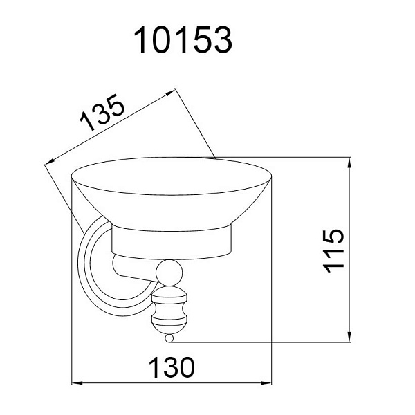 Мыльница Boheme Vogue круглая подвесная хром 10133