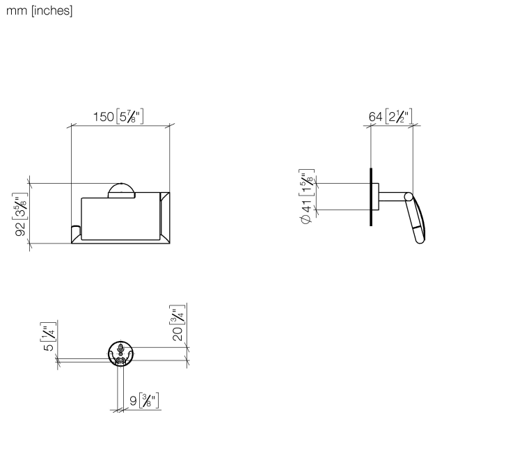 Бумагодержатель Dornbracht с крышкой 150x64 мм Light Gold сатинированное 83510979-27