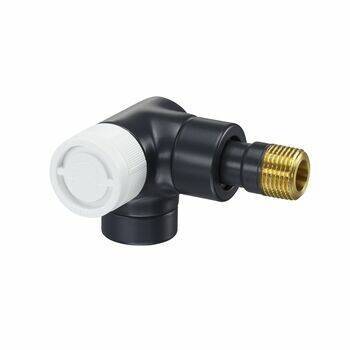 Вентиль термостатический Oventrop Series E угловой трехосевой DN 15 1/2 ВН левый антрацит 1163432 RAL 7016